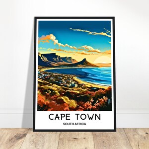 Cape Town Travel Poster Cape Town Travel Print Cape Town Art Print South Africa Travel Gift Cape Town South Africa Art Print Cape Town Gift