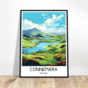 Connemara Travel Poster Connemara Travel Print Connemara Ireland Print Irish Art Print Connemara Travel Art Connemara Travel Gift Ireland
