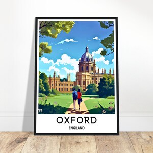 Oxford Reise Druck Oxford Poster Englisch Kunstdruck England Liebhaber Geschenk Wandbehang Kunst Home Office Schreibtisch Dekor Oxford City Illustration