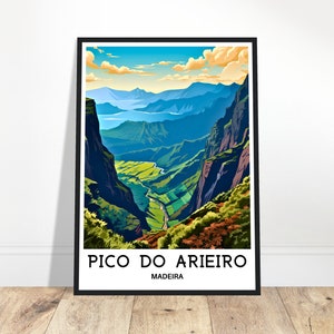 Madeira Reise-Druck Pico do Arieiro Poster Portugisischer Kunstdruck Madeira Liebhaber Geschenk Portugal Wandbehang Madeira Island Home Office Decor
