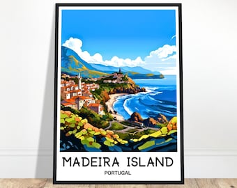 マデイラ旅行ポスター マデイラ旅行プリント マデイラ島プリント マデイラ恋人ギフト マデイラ壁アート マデイラ絵画 マデイラポルトガルプリント