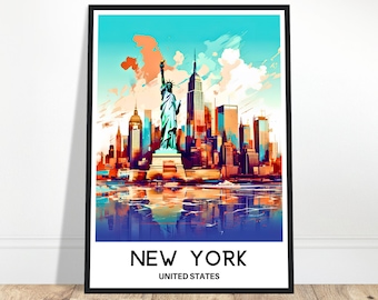 New York Poster New York Print New York Travel Poster New York Travel Print New York Art Print New York Wall Print New York Travel Gift