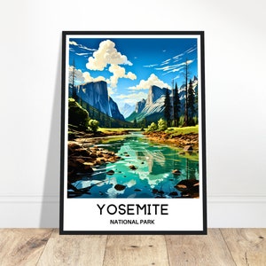 Yosemite Travel Poster Yosemite Travel Print Yosemite Art Print Yosemite Wall Art Yosemite Travel Gift Yosemite National Park Print Art
