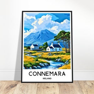 Connemara Travel Print Connemara Poster Irish Art Print Ireland Lover Gift Wall Hanging Art Connemara Illustration Home Office Desk Decor