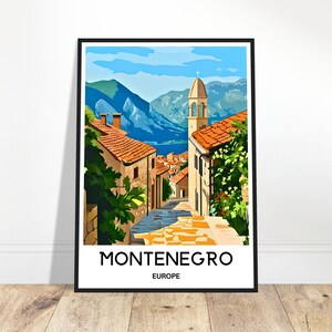Montenegro Travel Print Montenegro Poster Montenegro Art Print Montenegro Lover Gift Wall Hanging Home Office Decor Montenegro Illustration