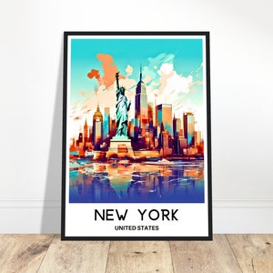 Plakat Nowy Jork Wydruk Nowego Jorku Plakat Podróży do Nowego Jorku Wydruk Podróży do Nowego Jorku Wydruk Sztuki Nowego Jorku Wydruk Ścienny Nowego Jorku Prezent Podróży do Nowego Jorku