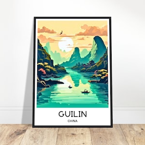 Guilin Reiseplakat Guilin Reisedruck Guilin China Druck Guilin Kunstdruck Guilin Reisegeschenk Guilin Wanddruck Guilin Kunst Geschenk China