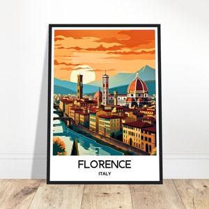 Florence Travel Poster Florence Travel Print Florence Art Print Florence Wall Art Florence Gift Florence Painting Florence Vintage Poster