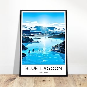 Blue Lagoon Travel Poster Blue Lagoon Travel Print Blue Lagoon Art Print Blue Lagoon Wall Art Blue Lagoon Gift Blue Lagoon Iceland Print