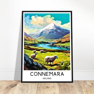 Connemara Travel Poster Connemara Travel Print Connemara Ireland Print Irish Art Print Connemara Travel Art Connemara Travel Gift Ireland