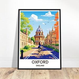 Oxford Reise Druck Oxford Poster Englisch Kunstdruck England Liebhaber Geschenk Wandbehang Kunst Home Office Schreibtisch Dekor Oxford City Illustration
