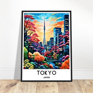 Tokyo Travel Print Tokyo Poster Japanese Art Print Japan Lover Gift Wall Hanging Home Office Decor Tokyo City Illustration
