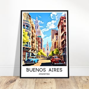 Buenos Aires Travel Print Buenos Aires Poster Argentinian Art Print Argentina Lover Gift Wall Hanging Art Home Office Decor Illustration
