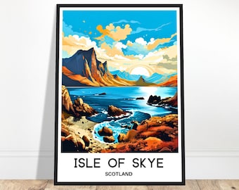 Isle of Skye Travel Poster Isle of Skye Travel Print Isle of Skye Wall Art Isle of Skye Travel Gift Isle of Skye Art Print Scotland Poster
