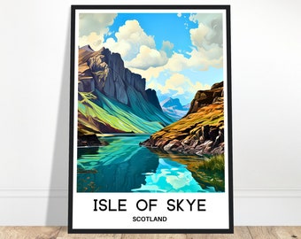 Isle of Skye Travel Poster Isle of Skye Travel Print Isle of Skye Wall Art Isle of Skye Travel Gift Isle of Skye Art Print Scotland Poster