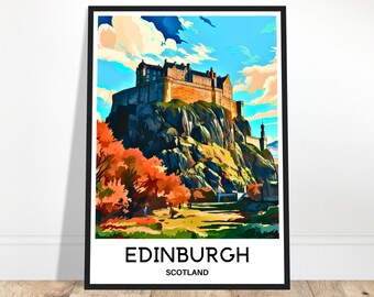 Edinburgh Travel Poster Edinburgh Travel Print Edinburgh Scotland Print Edinburgh Art Print Edinburgh Wall Art Scotland Travel Gift Scotland
