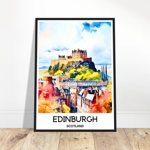 Edinburgh Watercolor Print Edinburgh Travel Poster Scottish Art Print Scotland Lover Gift Edinburgh Watercolour Painting Illustration