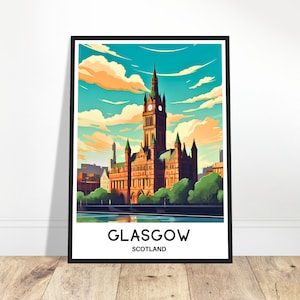 Glasgow Travel Print Glasgow Print Glasgow Travel Poster Glasgow Poster Glasgow Scotland Print Glasgow Art Print Glasgow Travel Gift Glasgow