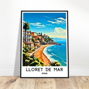 Lloret de Mar Reisedruck Lloret de Mar Poster Spanischer Kunstdruck Spanien Liebhaber Geschenk Wandbehang Kunst Illustration Home Office Schreibtisch Dekor