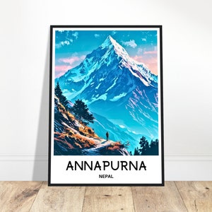 Annapurna Travel Print Annapurna Poster Nepalese Art Print Nepal Lover Gift Wall Hanging Art Home Office Room Decor Annapurna Illustration