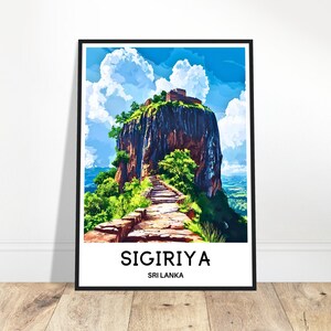 Sigiriya Travel Print Sigiriya Poster Sri Lanka Art Print Sri Lanka Lover Gift Wall Hanging Art Home Office Decor Sigiriya Illustration