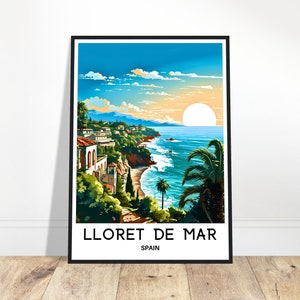 Impresión de viaje de Lloret de Mar Póster de Lloret de Mar Impresión de arte español Regalo para amantes de España Ilustración de arte para colgar en la pared Decoración de escritorio de oficina en casa