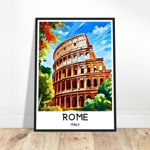 Rom Reise Druck Rom Stadt Poster Italienischer Kunstdruck Italien Liebhaber Geschenk Wandbehang Kunst Home Office Schreibtisch Dekor Kolosseum Illustration