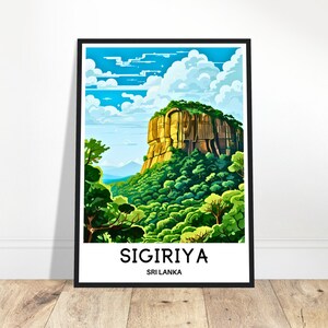 Sigiriya Travel Print Sigiriya Poster Sri Lanka Art Print Sri Lanka Lover Gift Wall Hanging Art Home Office Decor Sigiriya Illustration