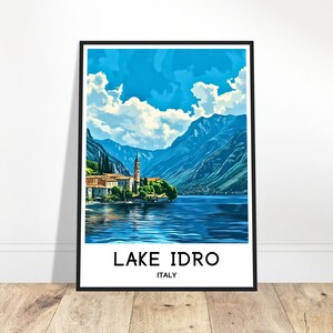 Idrosee Reisedruck Idrosee Poster Italienischer Kunstdruck Italien Liebhaber Geschenk Wandbehang Kunst Home Office Schreibtisch Dekor Idrosee Illustration