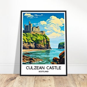 Culzean Castle Travel Print Culzean Castle Poster Scottish Art Print Scotland Lover Gift Wall Hanging Illustration Home Office Deco