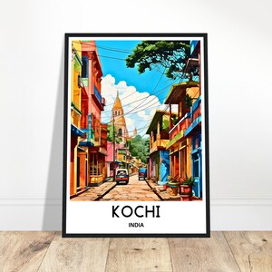 Kochi Travel Print Kochi Poster Indian Art Print India Lover Gift Wall Hanging Home Office Desk Decor Kochi City Illustration
