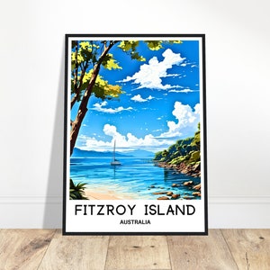 Fitzroy Island Travel Print Fitzroy Island Poster Australian Art Print Australia Lover Gift Wall Hanging Art Fitzroy Island Illustration