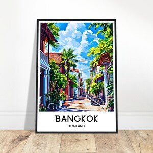 Bangkok Travel Print Bangkok Poster Thailandese Art Print Thailand Lover Gift Wall Hanging Art Home Office Room Decor Bangkok Illustration