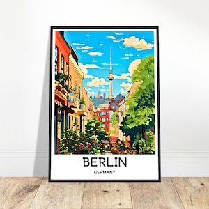 Berlin Travel Print Berlin Poster German Art Print Germany Lover Gift Wall Hanging Home Office Decor Berlin City Illustration