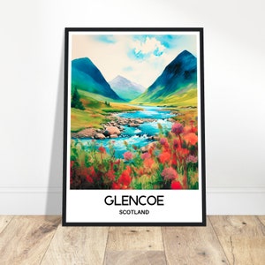 Glencoe Watercolor Print Glen Coe Travel Poster Scottish Art Print Scotland Lover Gift Glencoe Watercolour Painting Illustration