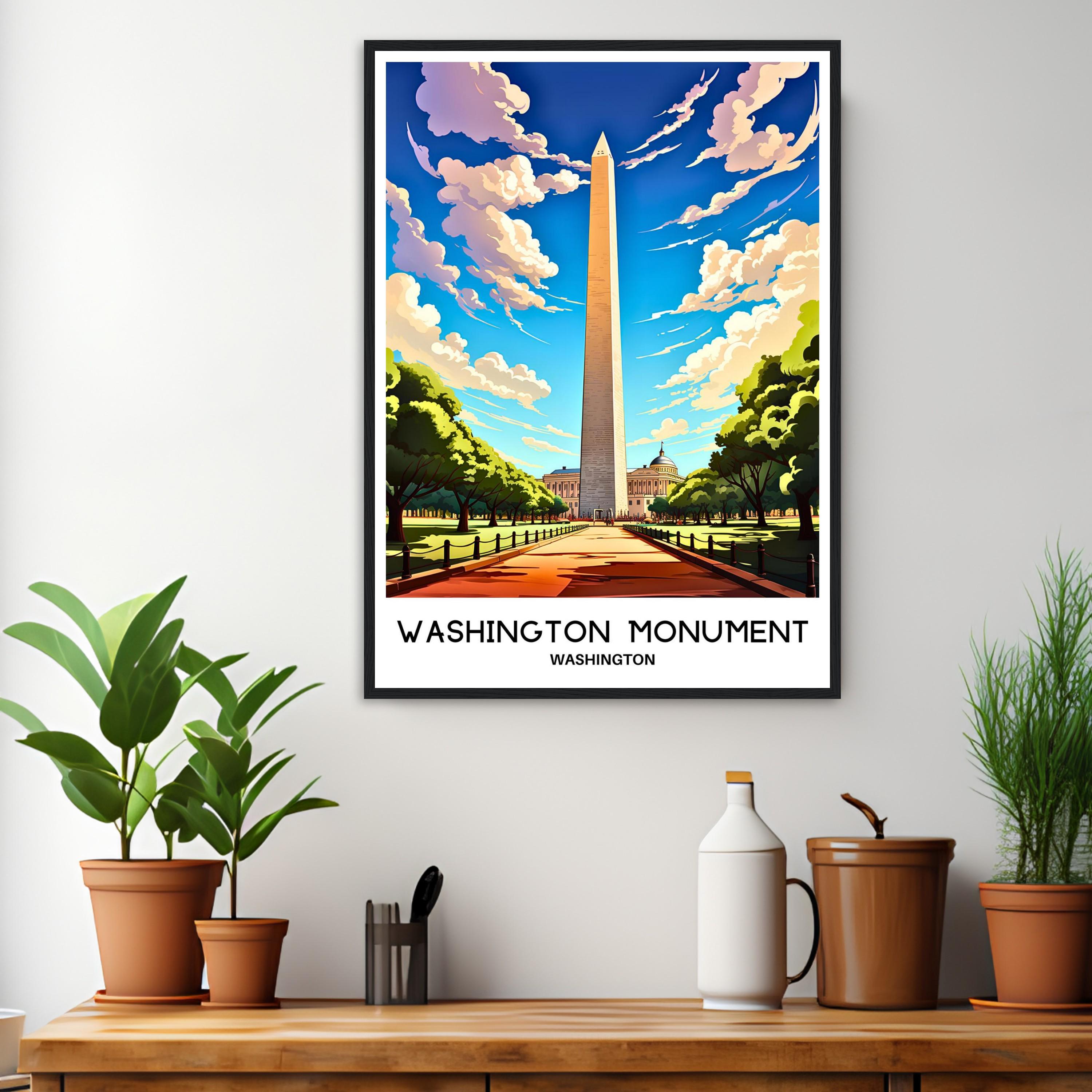 ワシントン記念塔 旅行プリント ワシントン記念塔 ポスター アメリカン