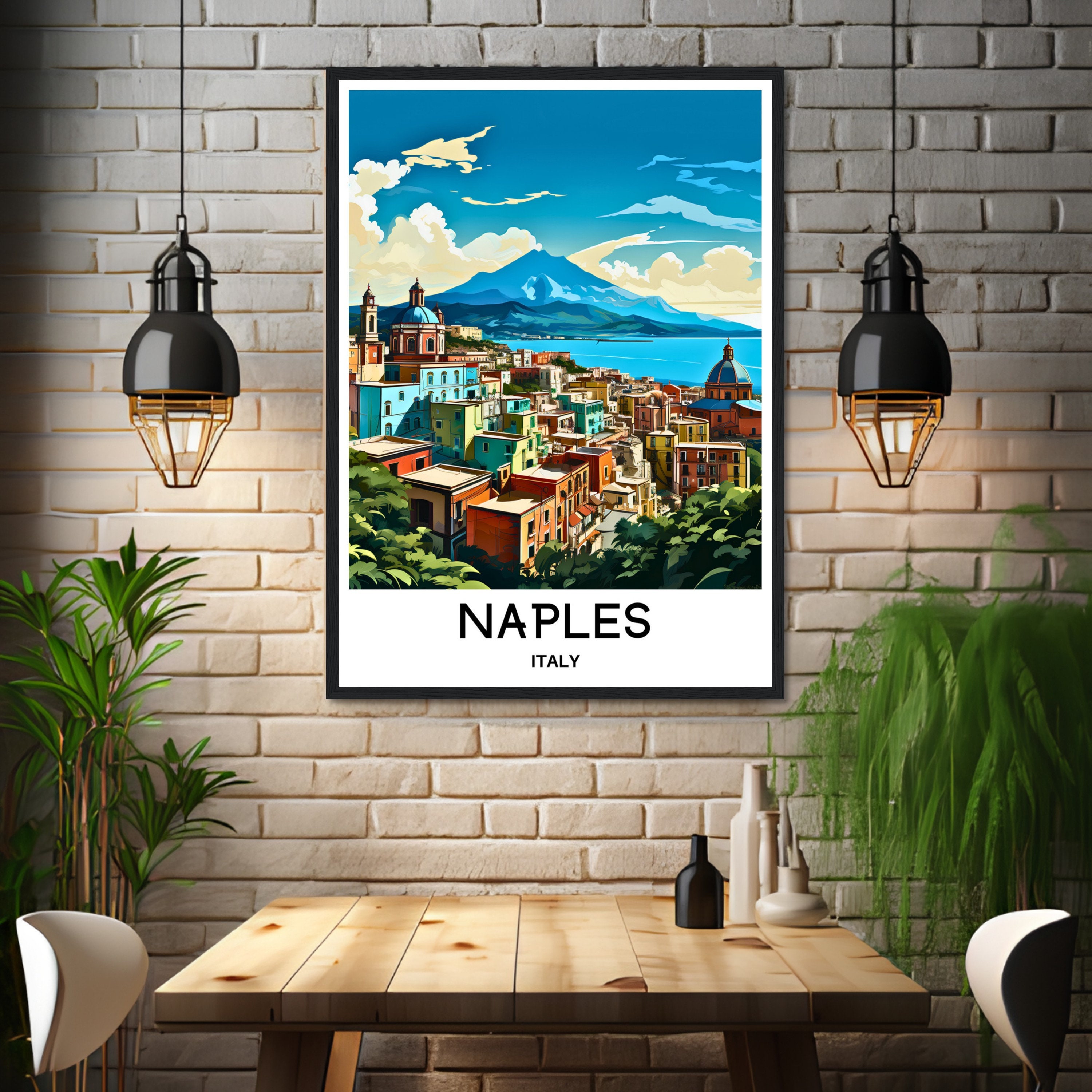 ナポリ旅行プリント ナポリポスター イタリアアートプリント イタリア