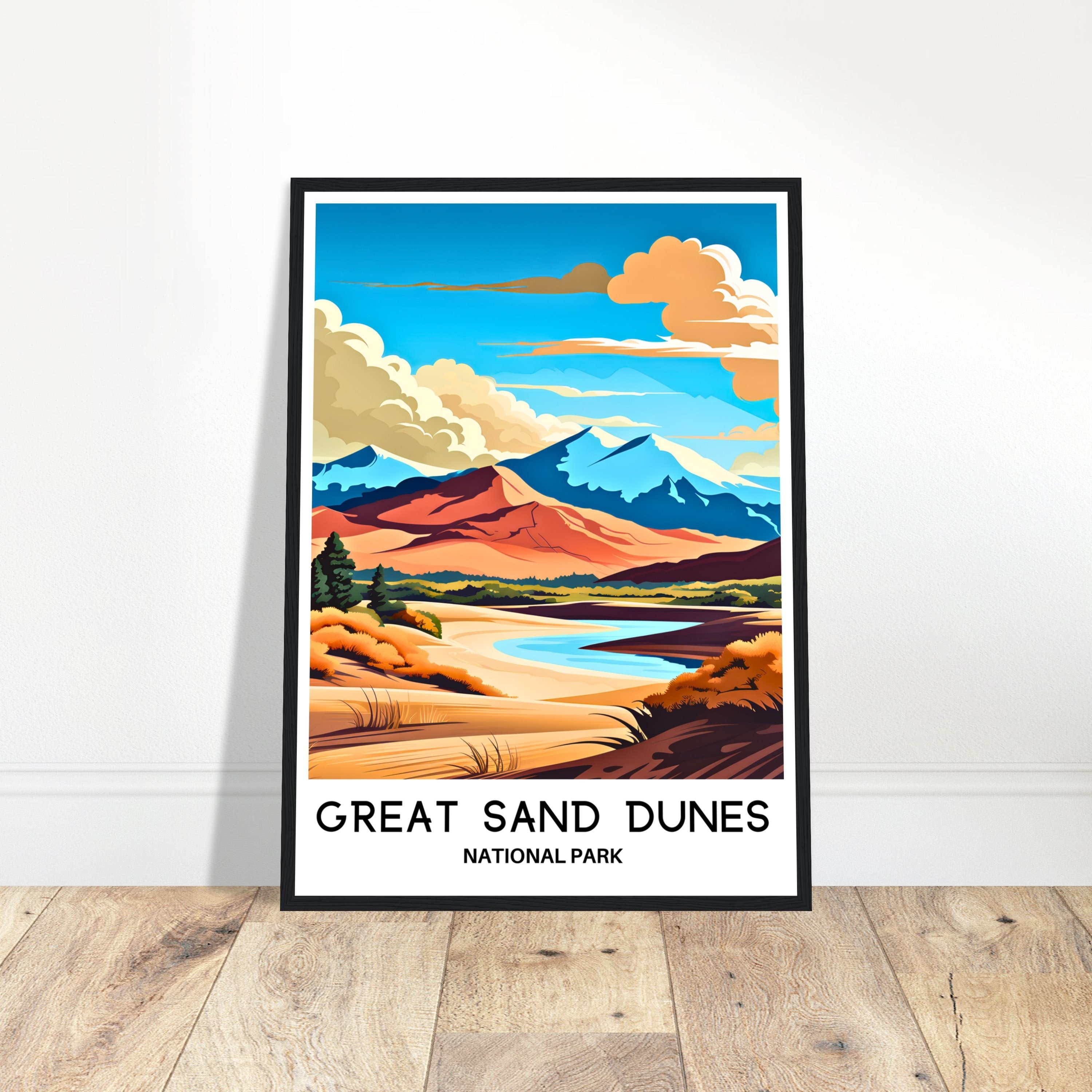 Great Sand Dunes National Park Travel Print Great Sand Dunes Poster ...