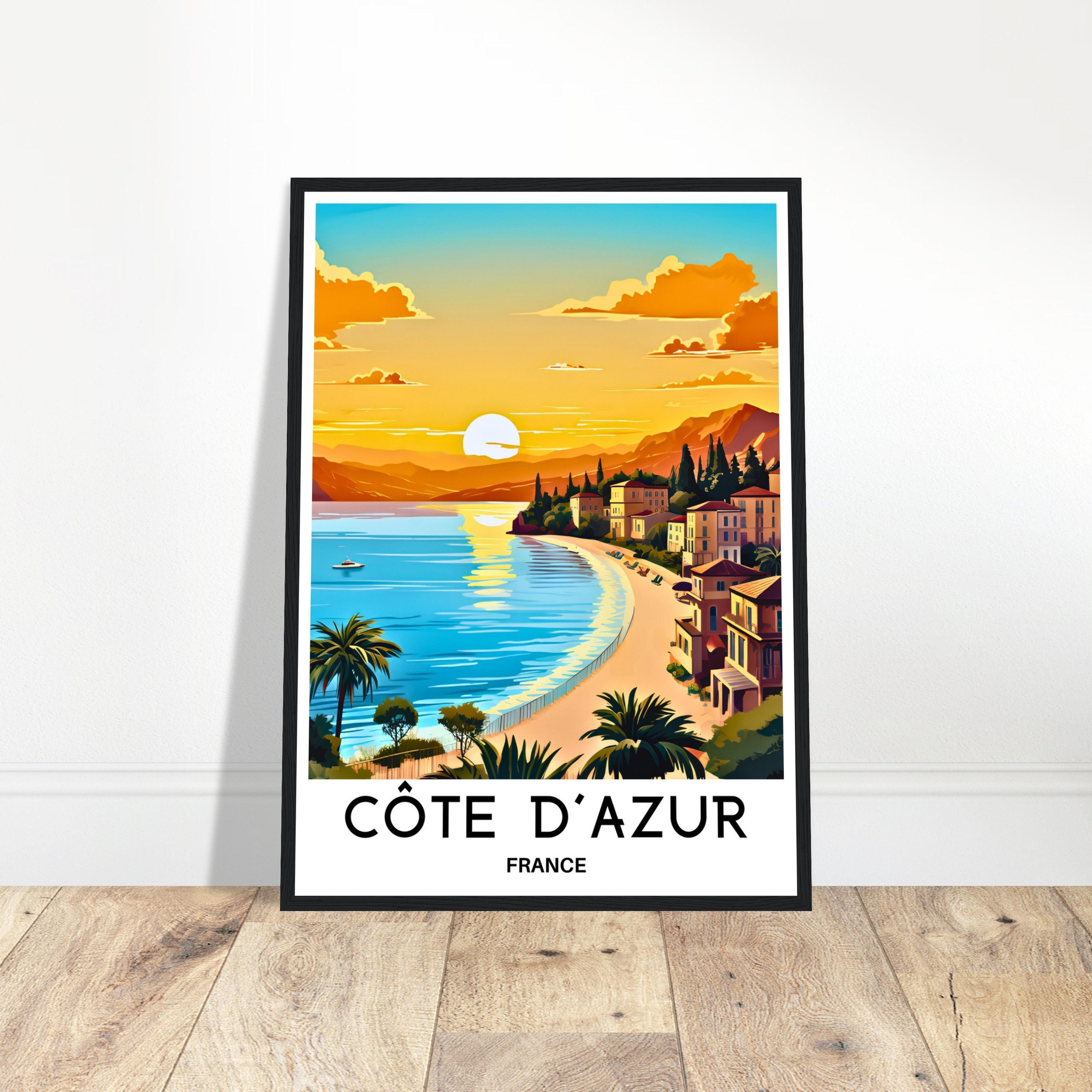 Cote D'azur Travel Print Cote Dazur Poster French Riviera Art