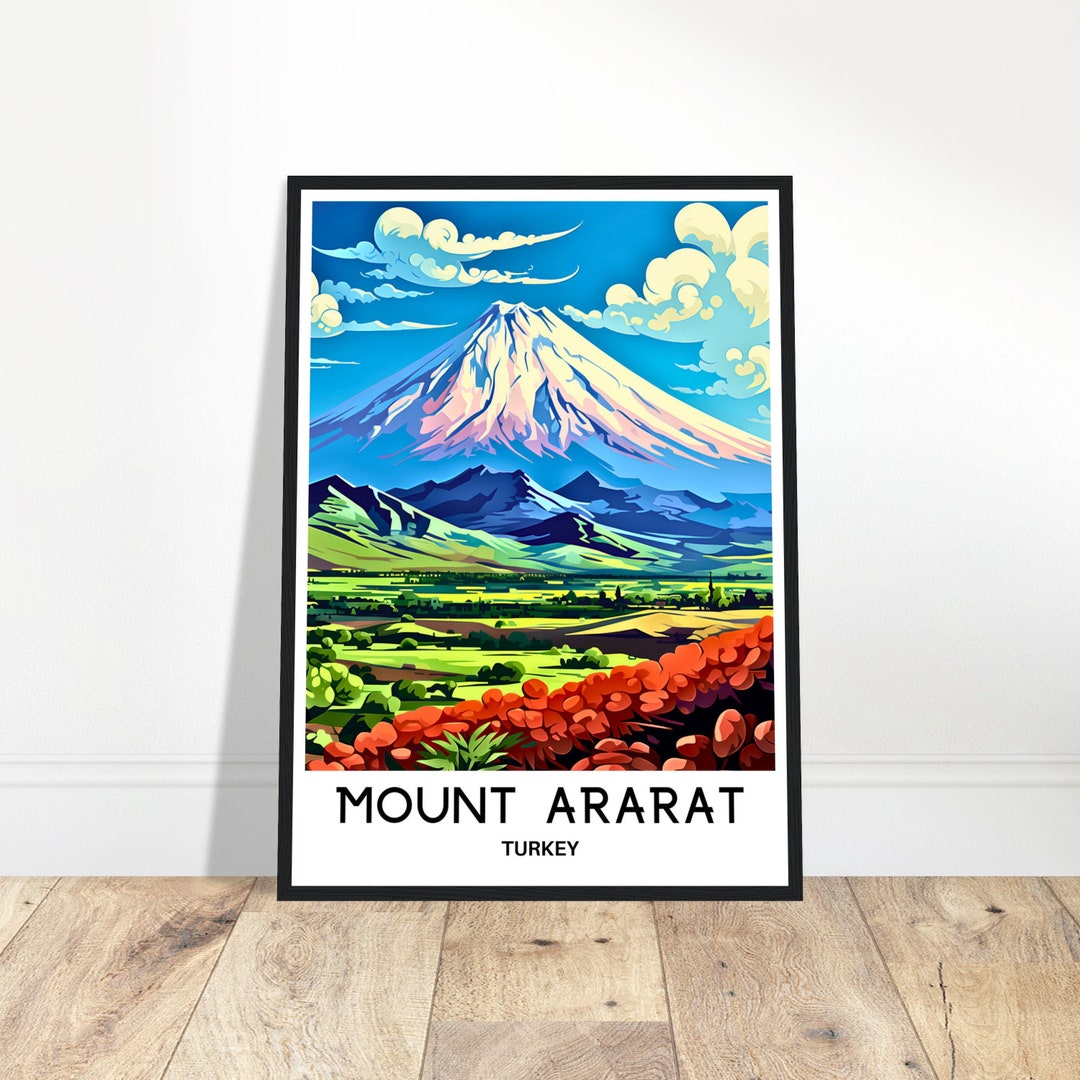 Mount Ararat Travel Print Mount Ararat Poster Turkish Art Print Turkey ...