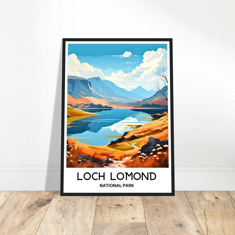 Loch Lomond National Park Travel Print Loch Lomond Poster Scottish Art
