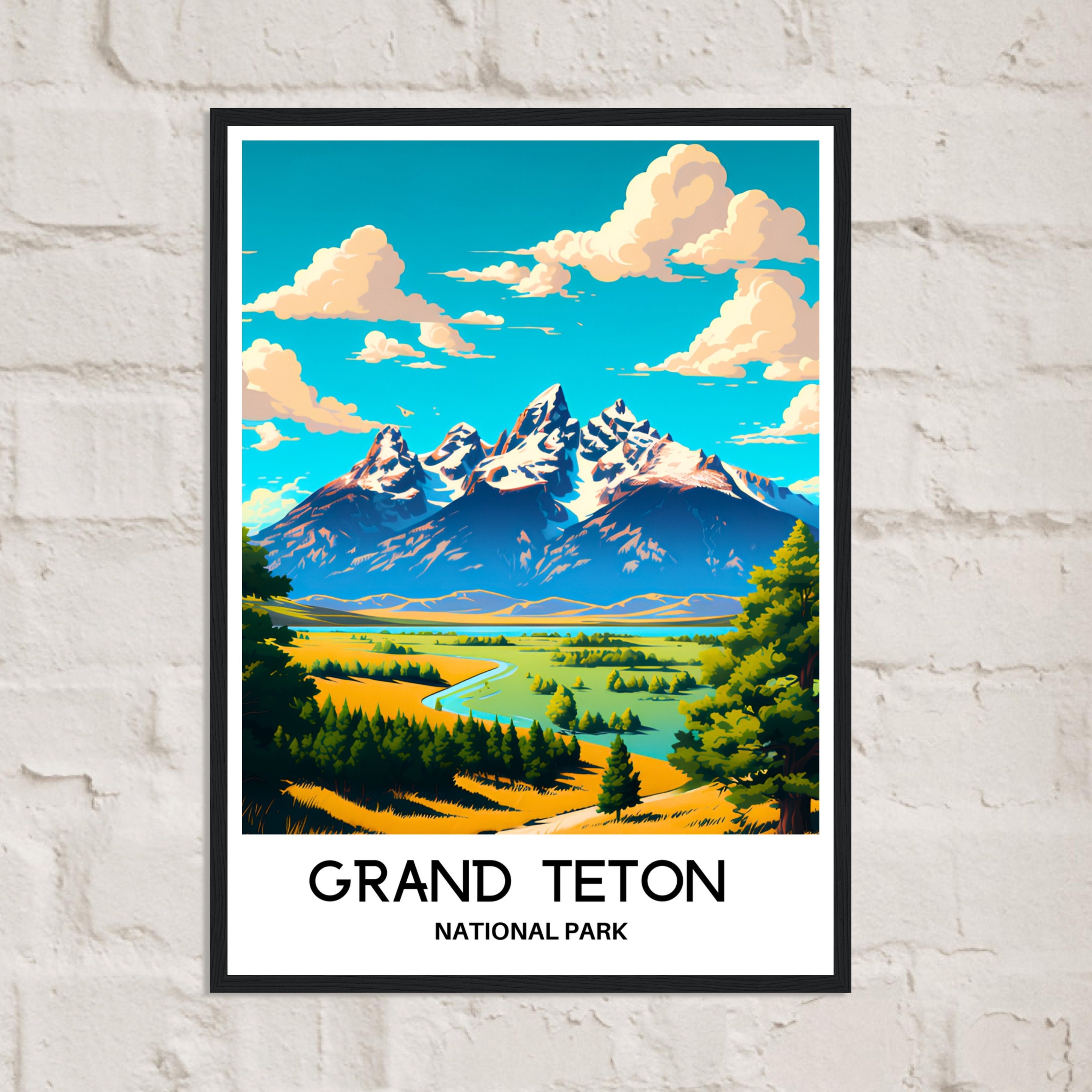 Grand Teton National Park Travel Print Grand Teton Poster American Art ...