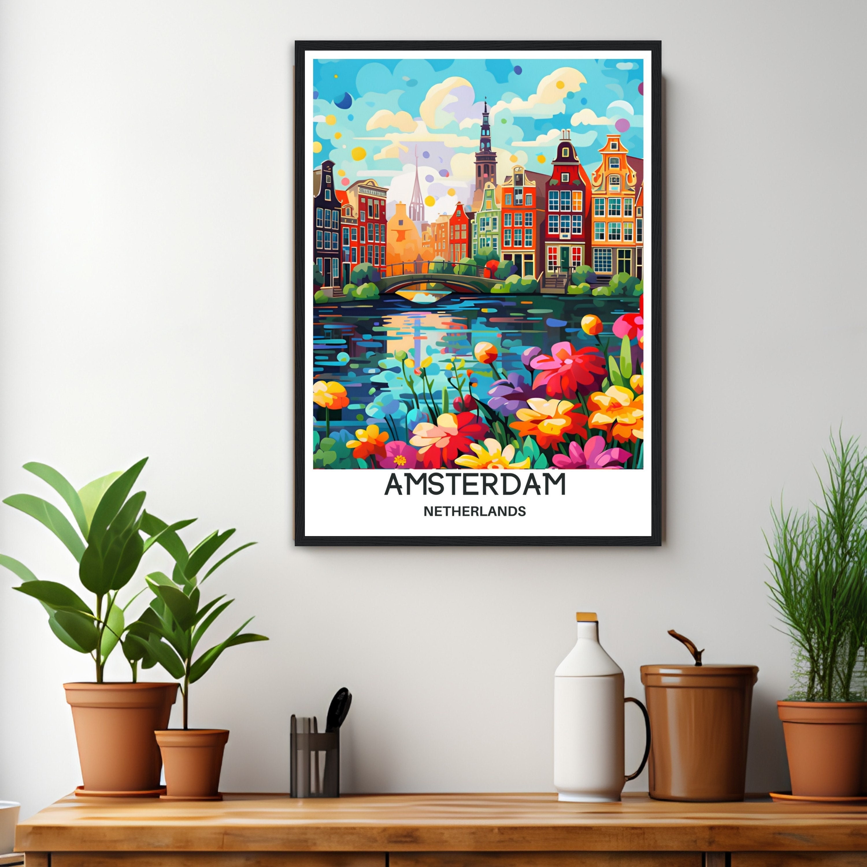 Amsterdam Poster Travel Amsterdam Print Amsterdam Wall Art Amsterdam ...