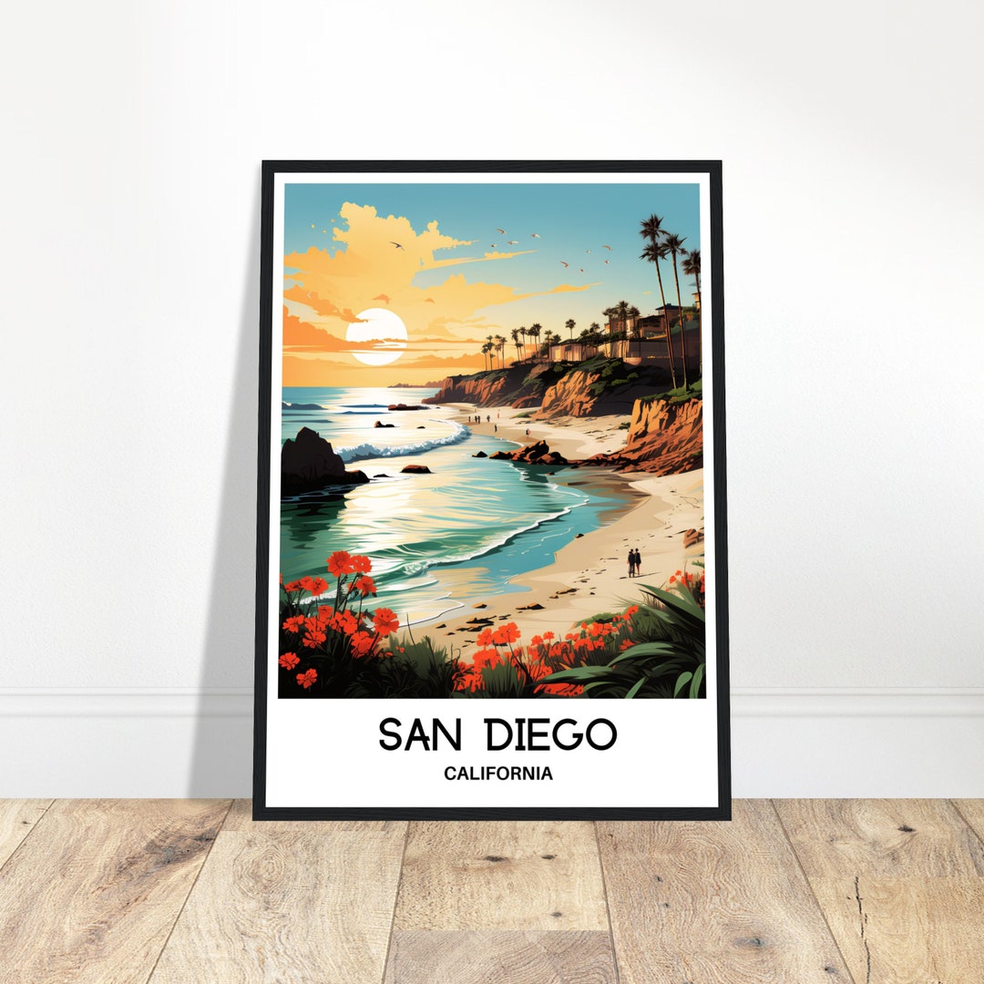 San Diego Travel Print California Poster American Art Print America ...