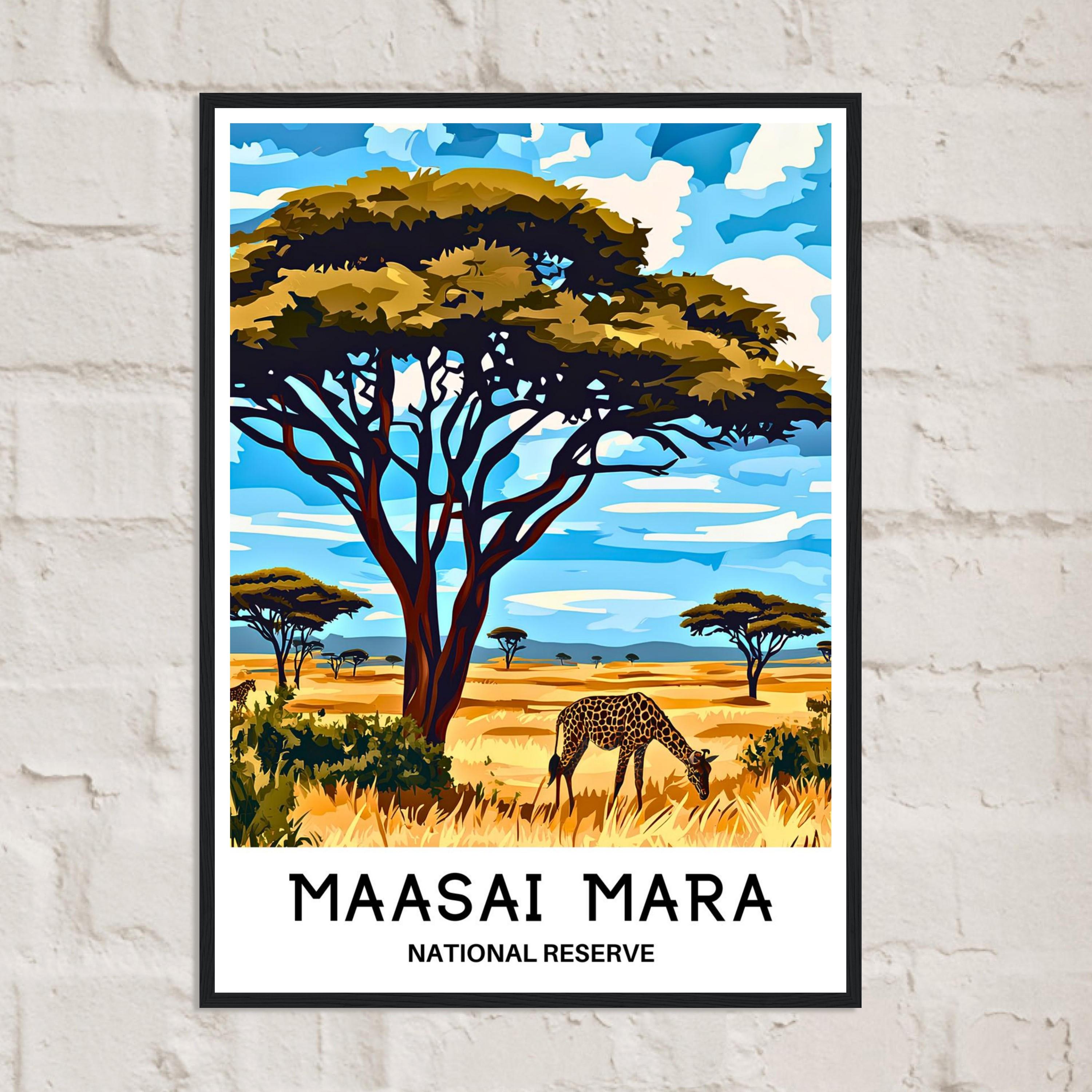 maocat　A3サイズ１点、A4サイズ６点　おまとめ Maasai Mara Travel Print Masai Mara Travel Poster African Art