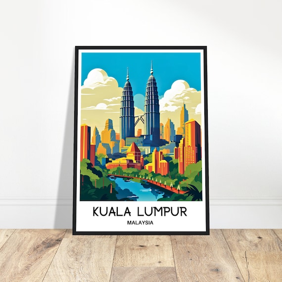 Kuala Lumpur Travel Print Kuala Lumpur Poster Malaysian Art Print