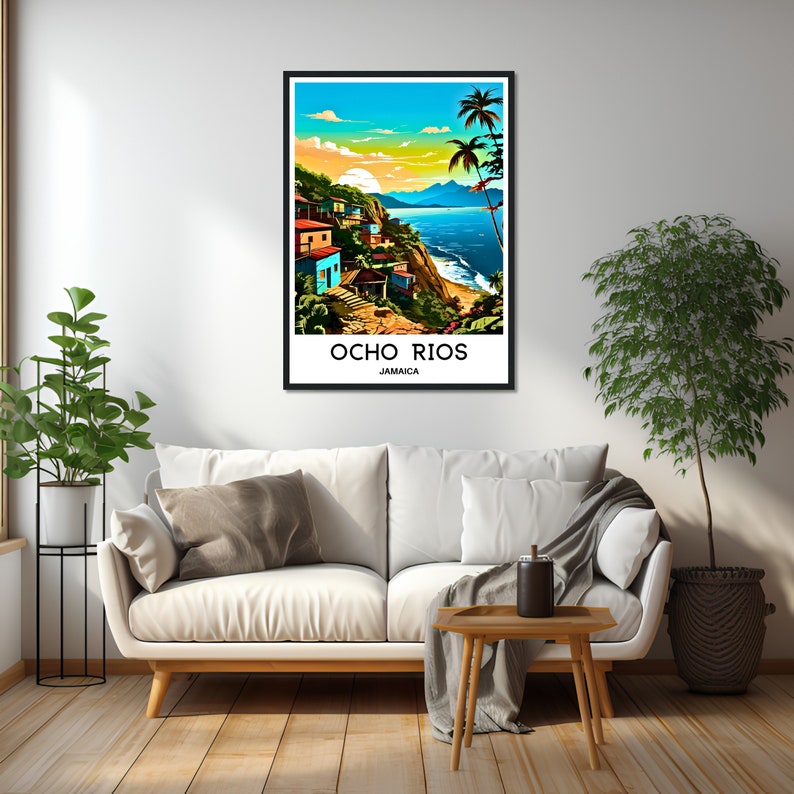 Ocho Rios Travel Print Ocho Rios Poster Jamaican Art Print Caribbean ...
