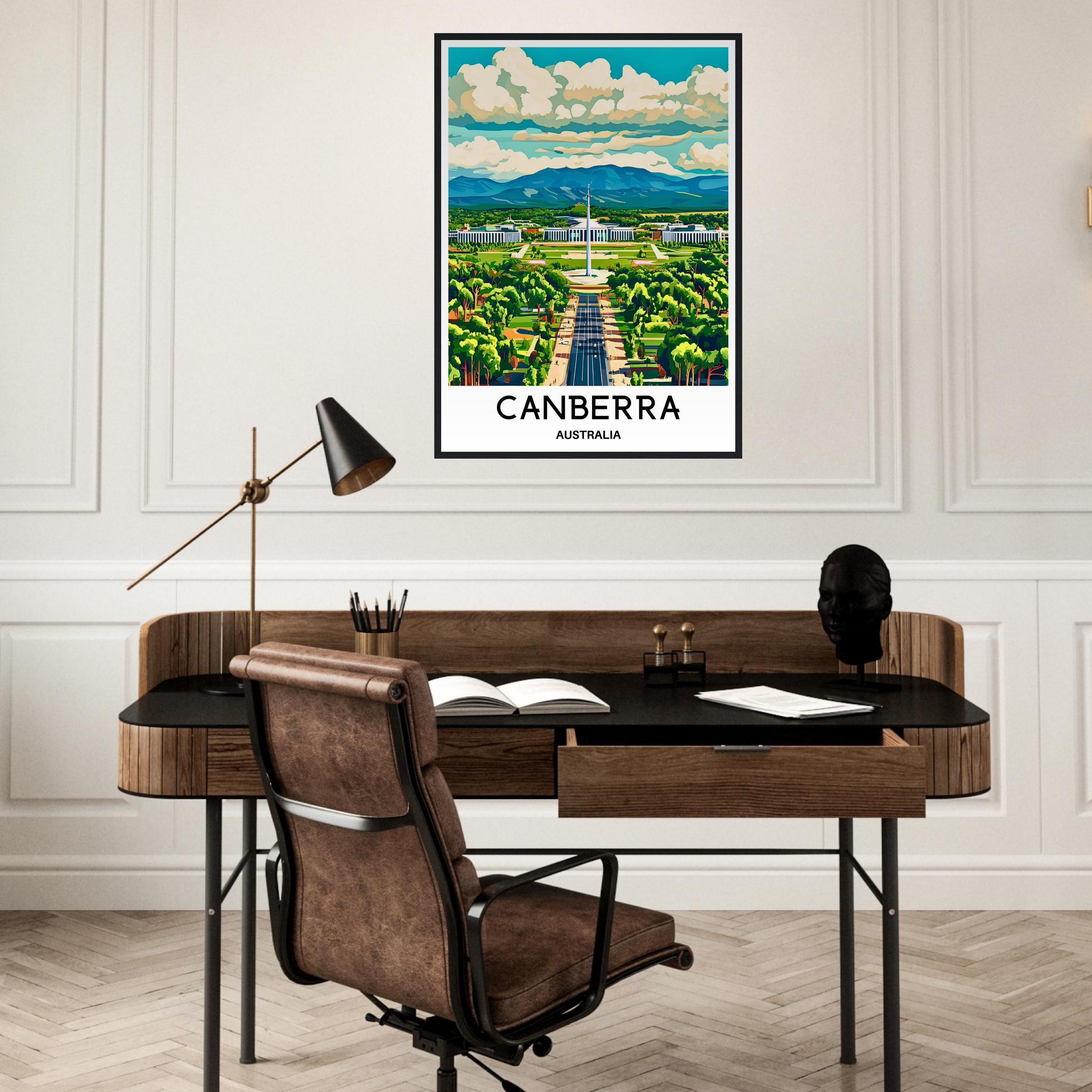 Canberra Travel Print Poster Australian Art Print Australia Lover Gift ...