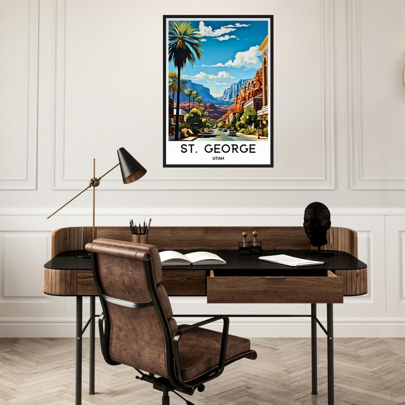 St. George Travel Print St. George Poster American Art Print Utah Lover ...