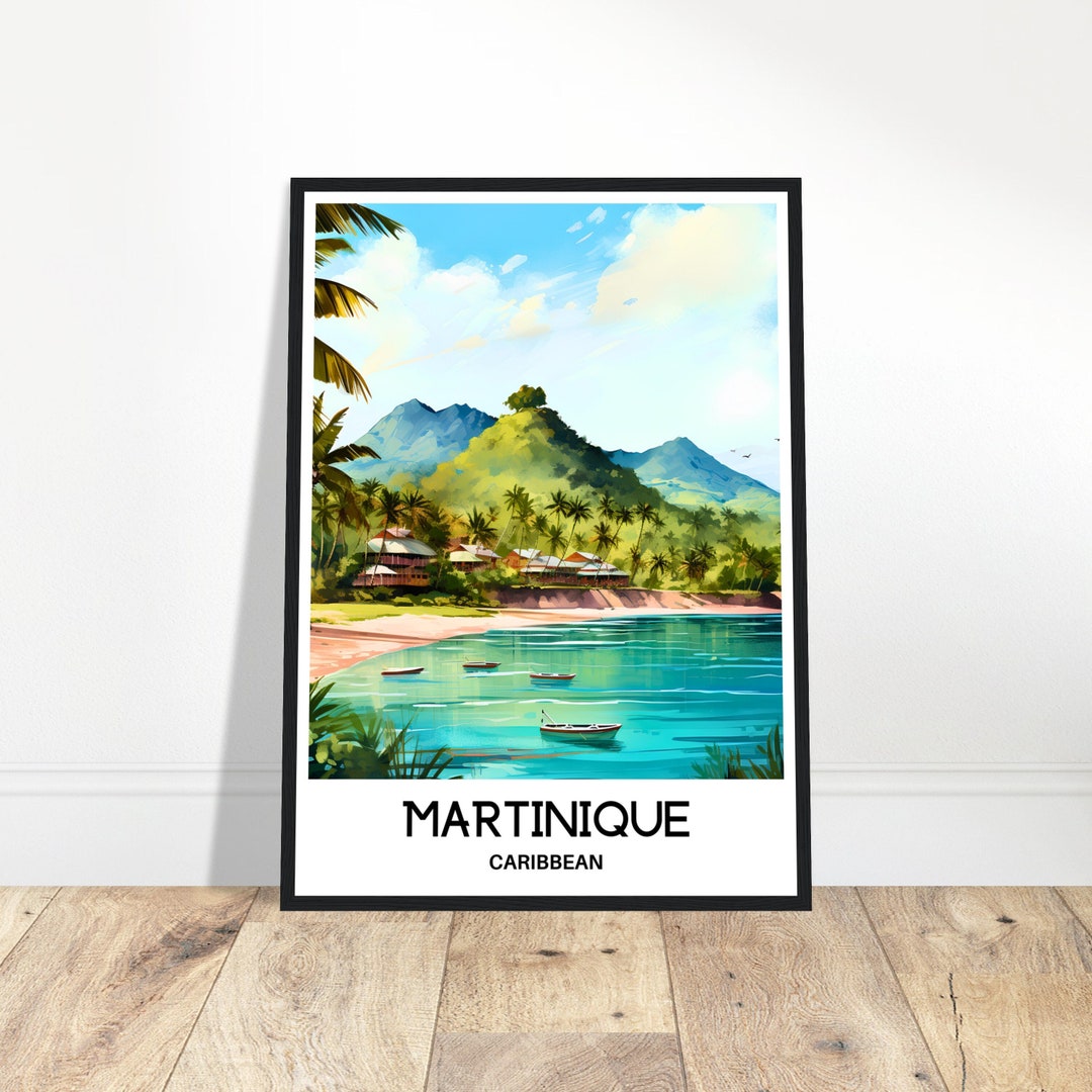 Martinique Watercolor Print Martinique Travel Poster Caribbean Art Print Caribbean Lover Gift ...
